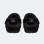 Gothic Pink Ghost - Fur Lined Slippers/Sandals