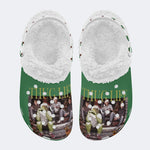 Christmas Movie Print - Fur Lined Slippers