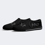 Unisex Retro Rock Music Art Illustration Print - Slip On Shoes