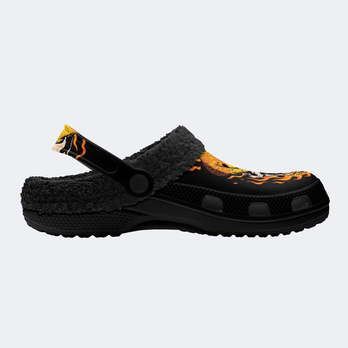 Fiery Smile Skull - Fur Lined Slippers/Sandals