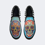 Unisex Skull Graffiti Art Print - Slip On Shoes