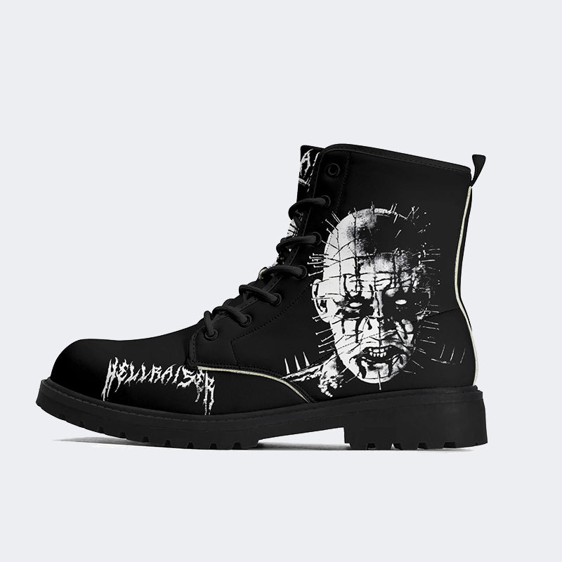 Unisex Black Metal Pinhead Print - Boots