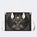 Undead Tree Skull Rose Print Handbag Factory Direct Sales