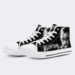 Unisex Schwarzer Metall Pinhead Druck - High Top Canvas