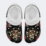 Wild West Skull Print - Removable Fur Lined Slippers/Sandals