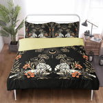 Dark Boho Tiger Print - Three Piece Bedding Set
