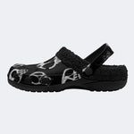 Sketch Skulls - Fur Lined Slippers/Sandals