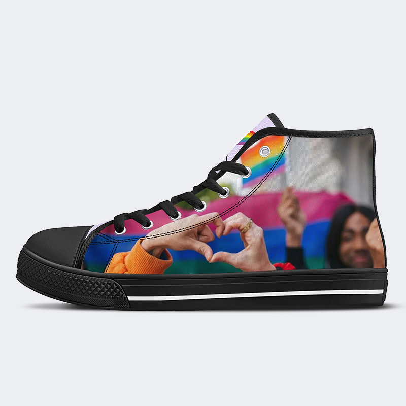 Pride Month High Top Canvas Shoes