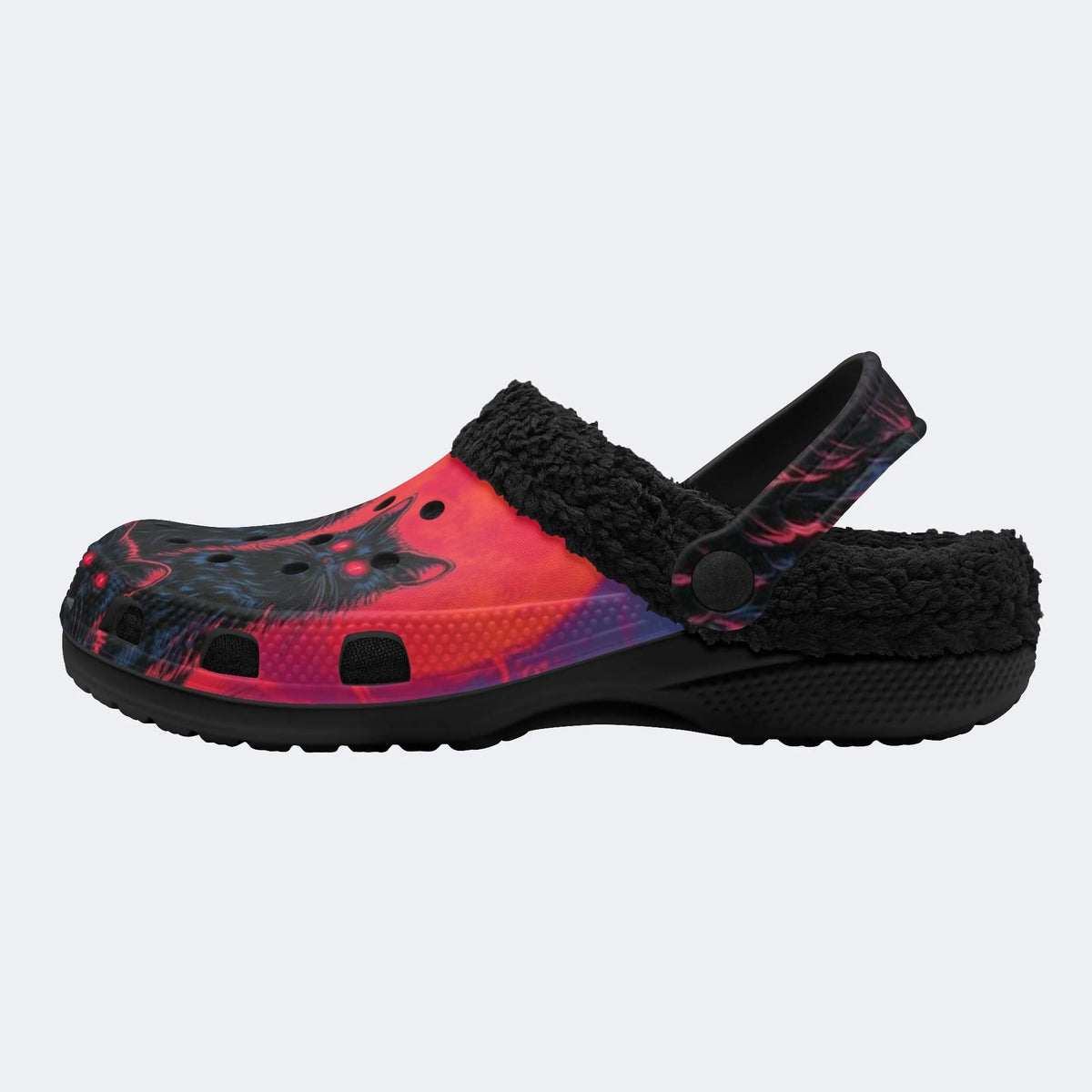Red Eye Cat - Fur Lined Slippers/Sandals