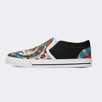 Unisex Tie Dye Skull Graphic Print - Slip On Shoes