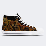 Unisex Feuerschädel Druck - High Top Canvas