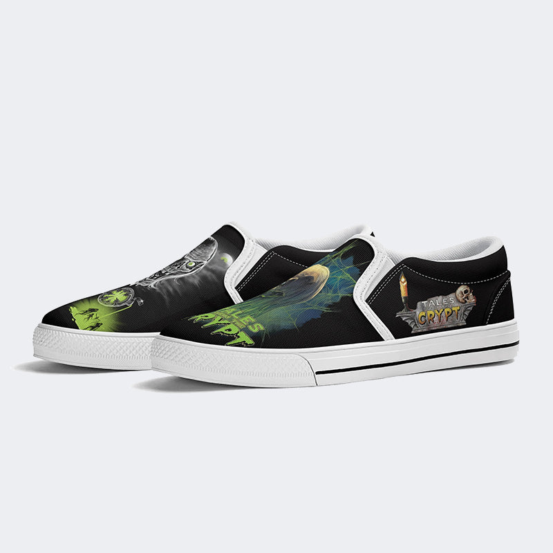 Unisex Tales Crypt Zombie Art Print - Slip On Shoes