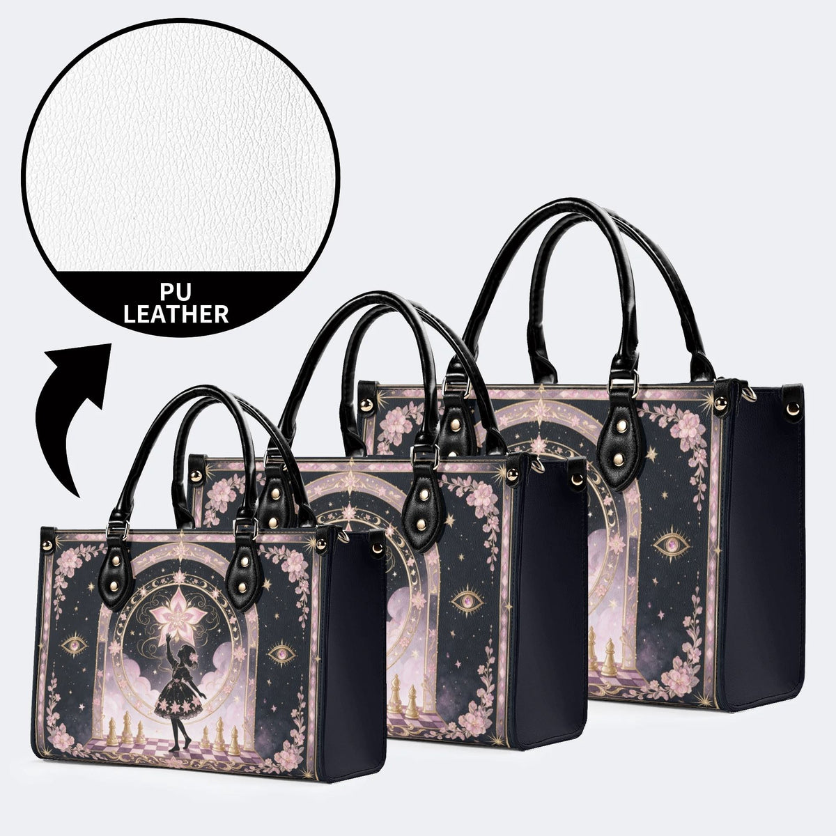 Fairy Girl Chess Print Handbag Factory Direct Sales