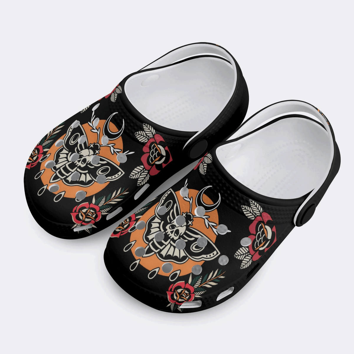 Death Moth Vintage Print - Kid's Slippers/Sandals