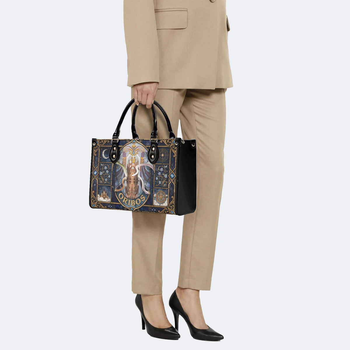 Oribos Castle Print Handbag Factory Direct Sales