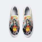 Unisex Catholicism Graffiti Art Print - Slip On Shoes