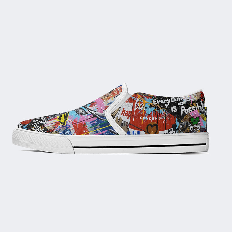 Everything Is Possible Print - Slip On Shoes