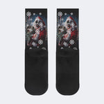 Horror Santa Claus Ghostface Print - Crew Socks