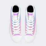 Bigender Pride Flag High Top Canvas Shoes