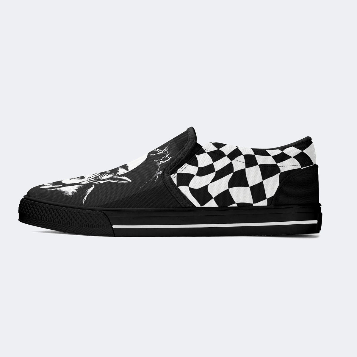 Black Metal Nosferatu Print - Slip On Shoes