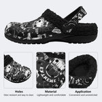 Gothic Punk Skate Art - Fur Lined Slippers/Sandals