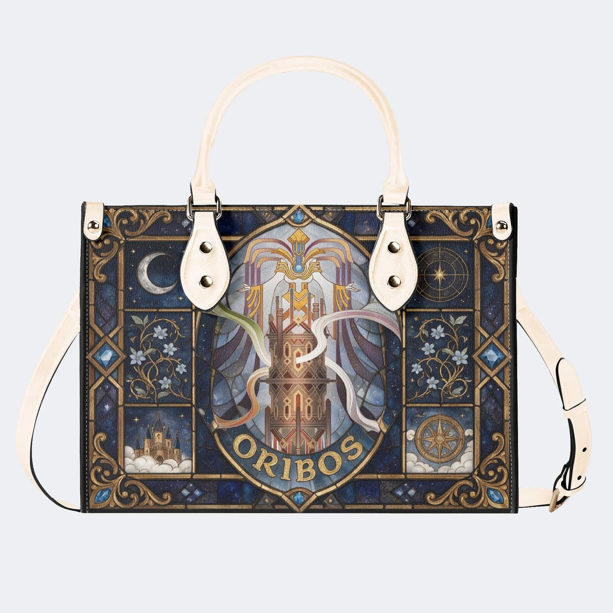 Oribos Castle Print Handbag Factory Direct Sales