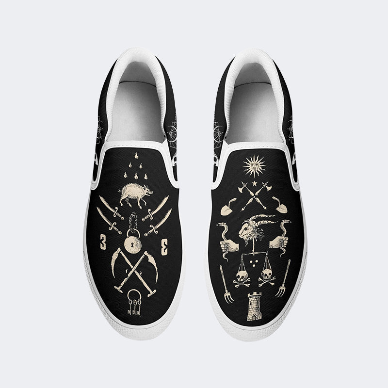 Unisex Horror Print - Slip On Shoes