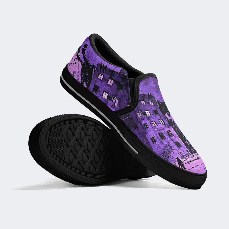 Unisex Retro Totenkopf Grafikdruck - Slipper 