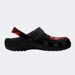 Blood Splash Skull - Fur Lined Slippers/Sandals
