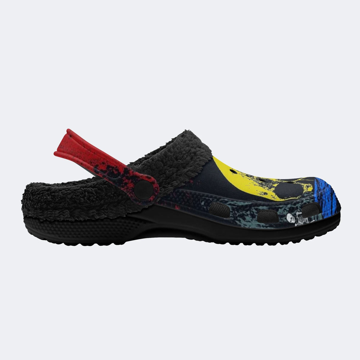 Night Grave Skeleton - Fur Lined Slippers/Sandals