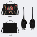 Old School Tiger & Crocodile Print - Leather Satchel Bag
