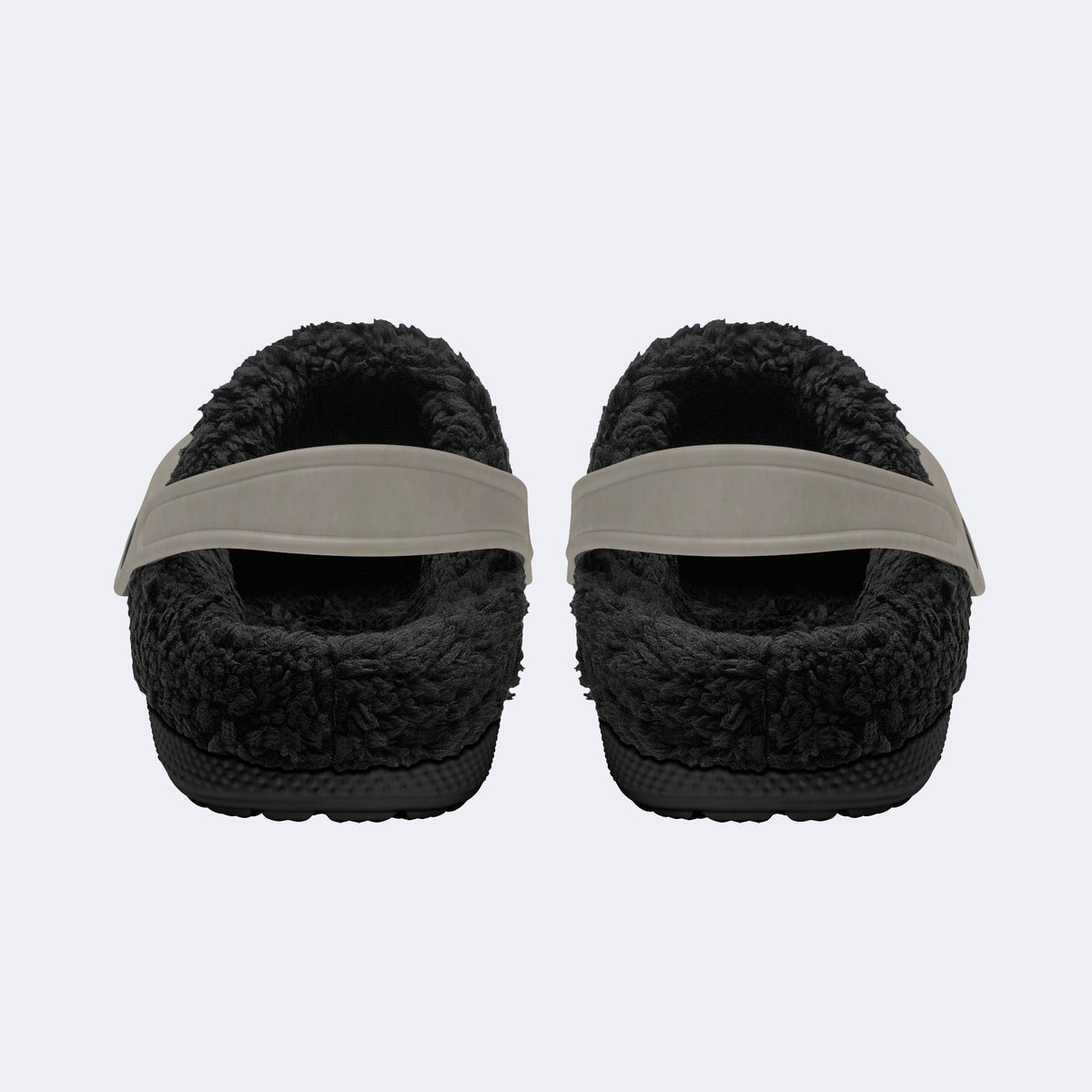 Unisex Skull Print - Fur Lined Slippers