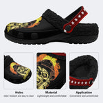 Horror Movie Graphic Print - Fur Lined Slippers/Sandals