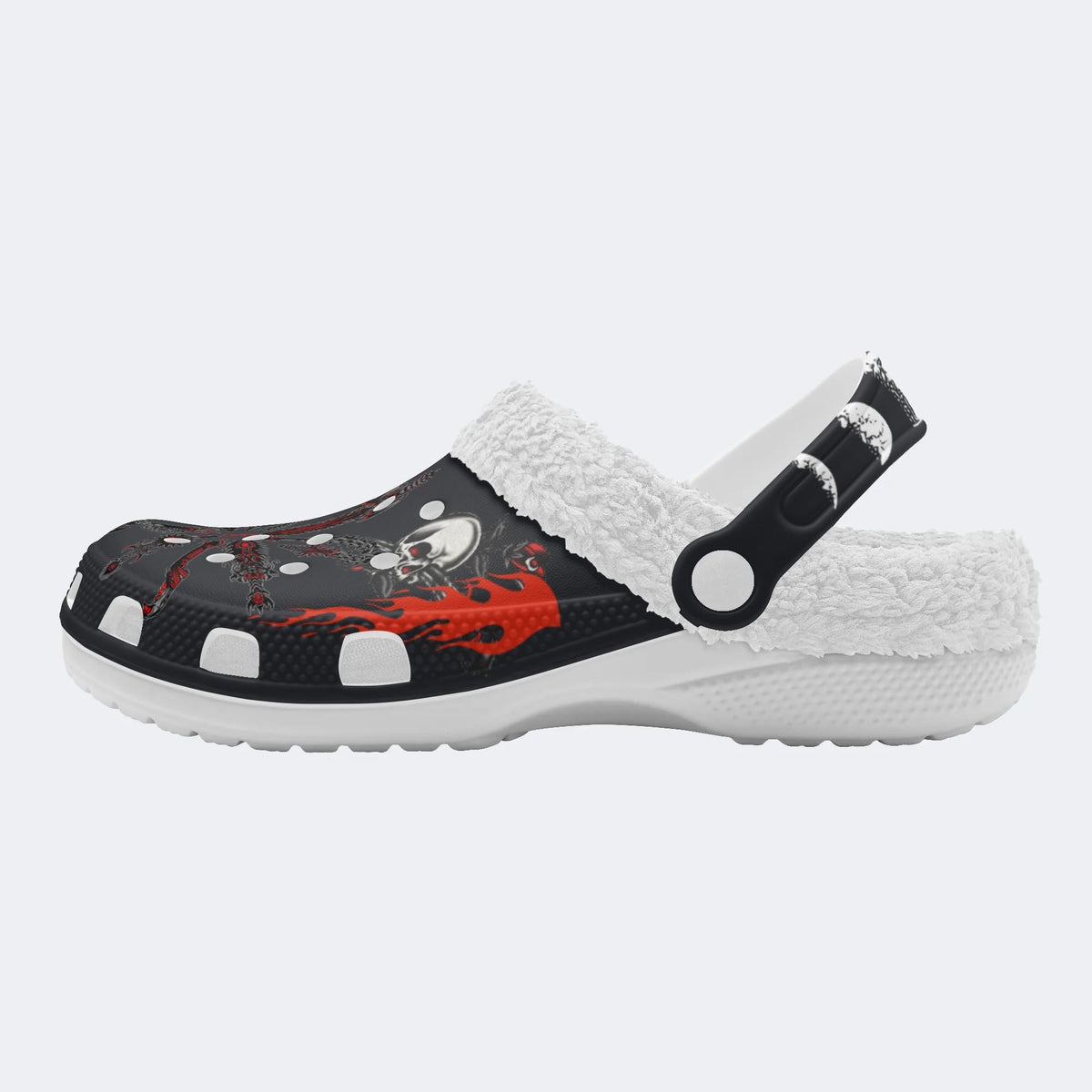 Unisex Warrior Print - Fur Lined Slippers/Sandals