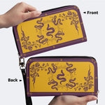 Inscribed Viper Print - Leather Wallet