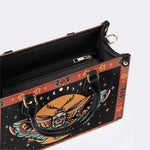 Old School Death Moth Vintage Print - Leather Handbag