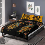 Dark Dragon And Snake Print - Three Piece Bedding Set