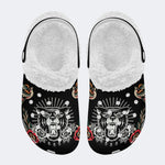 Tiger&Rose Art Print- Fur Lined Slippers/Sandals