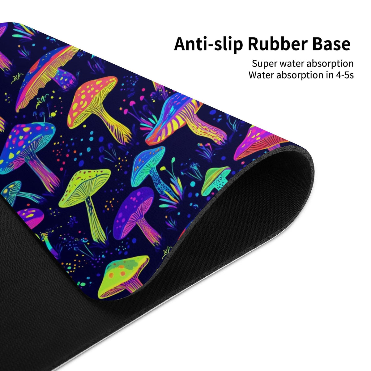 Neon Color Mushroom Print - Foot Pad