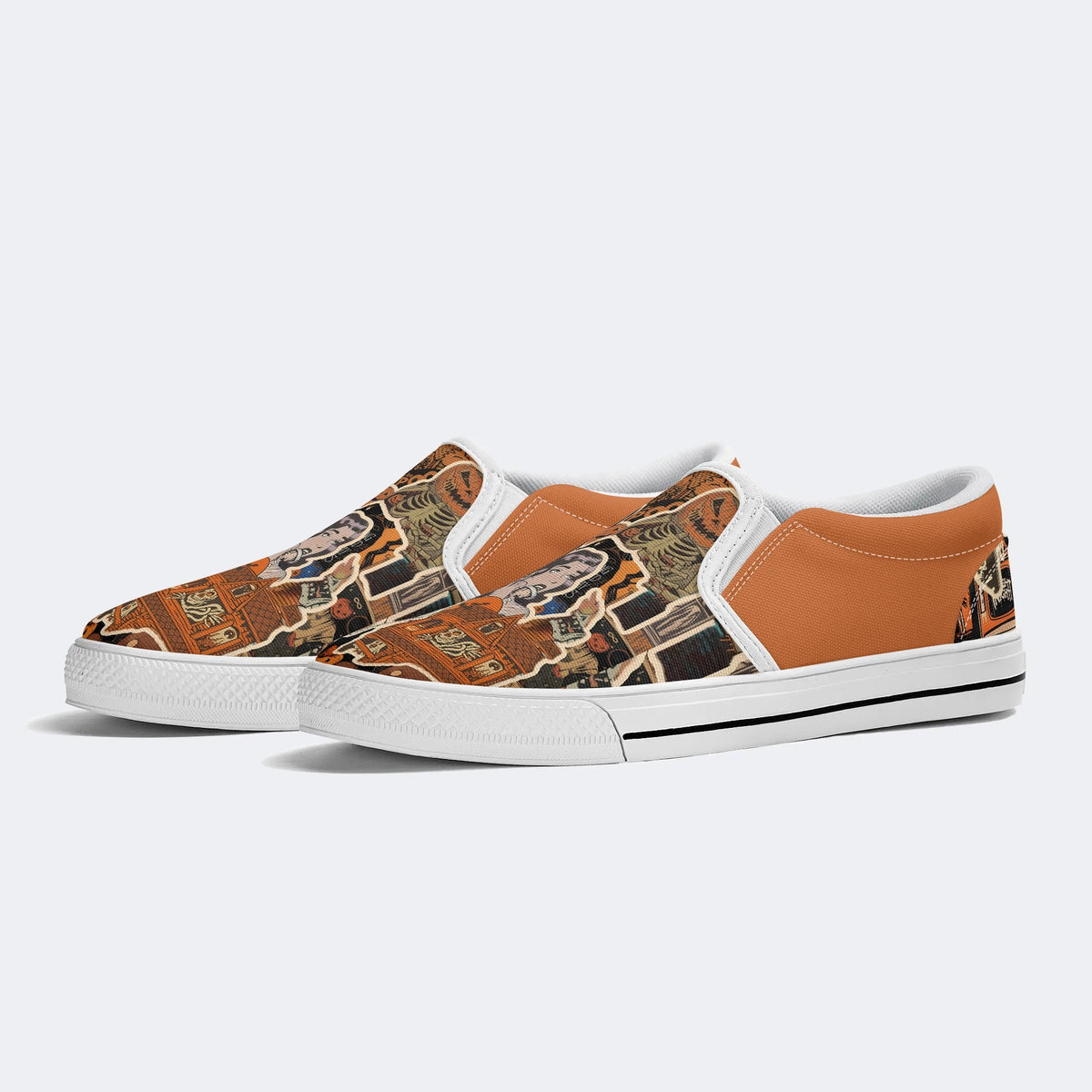 Horror Collage Print - Slip On Shoes