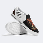 Unisex Horror Skull Print - Slip On Shoes