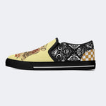 Unisex Death Moth&Skull Print - Slip On Shoes