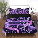 Gothic Floral Serpent Art - Three Piece Bedding Set