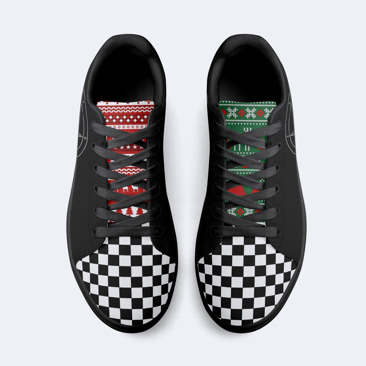 Horror Devil Print - Skateboard Sneakers