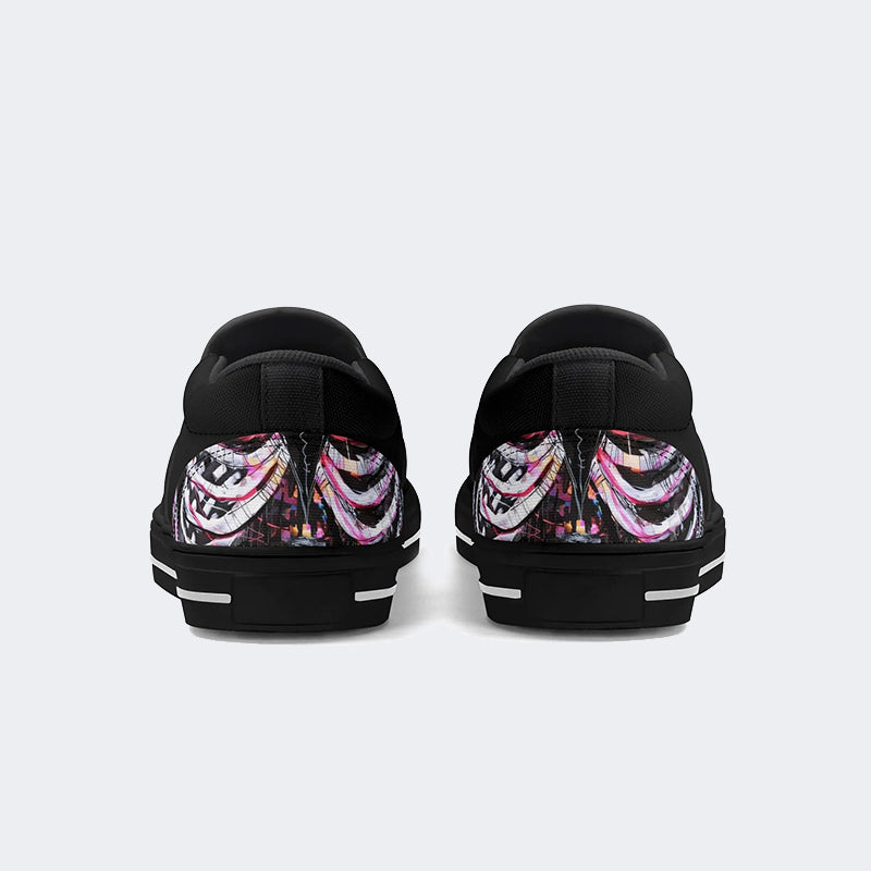 Grow From Darkness Skull Print - Slip On Shoes