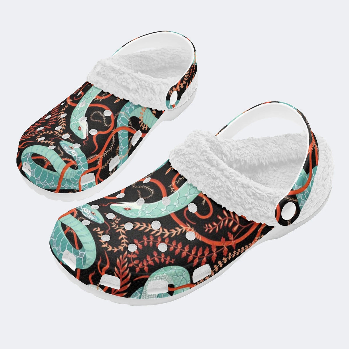Green Snake Legend - Fur Lined Slippers/Sandals