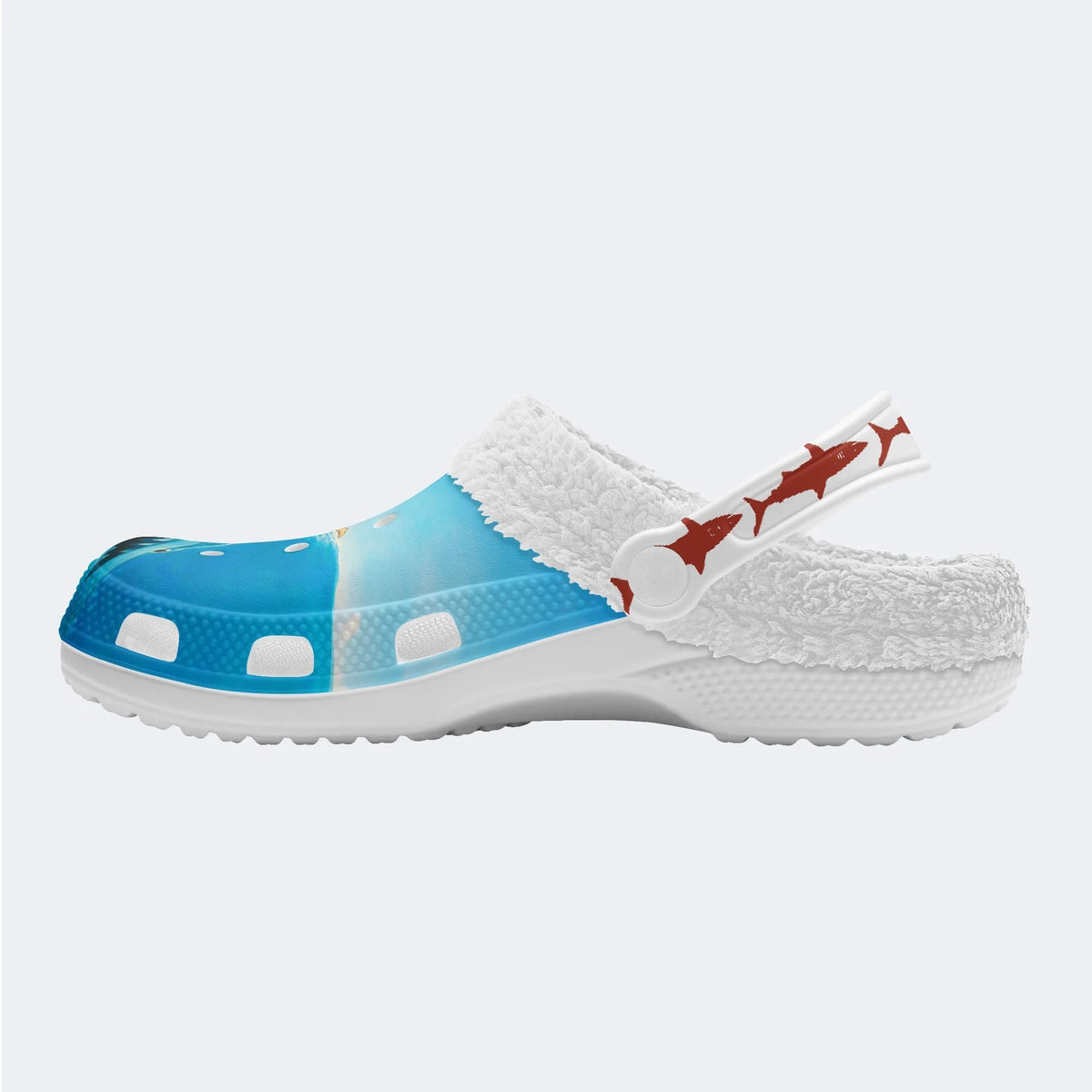 Deep Sea Shark - Fur Lined Slippers/Sandals