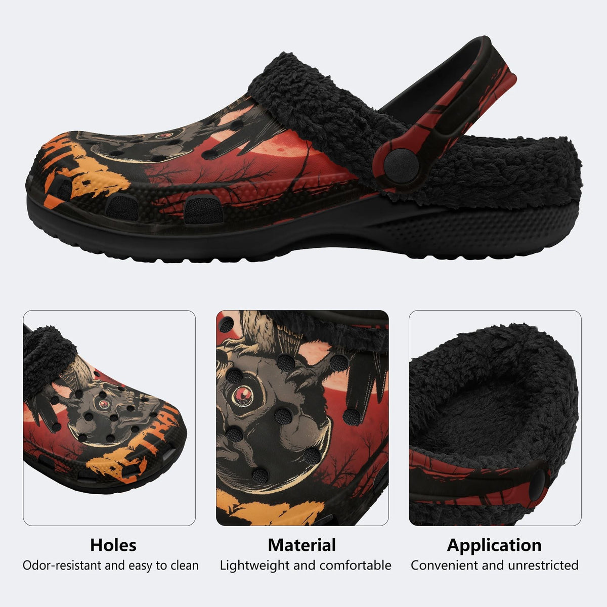 Zombie Rave - Fur Lined Slippers/Sandals