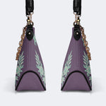Classic Death Moth Vintage Print - Leather Crossbody Bag