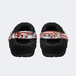 Fun Snowman Print - Fur Lined Slippers/Sandals